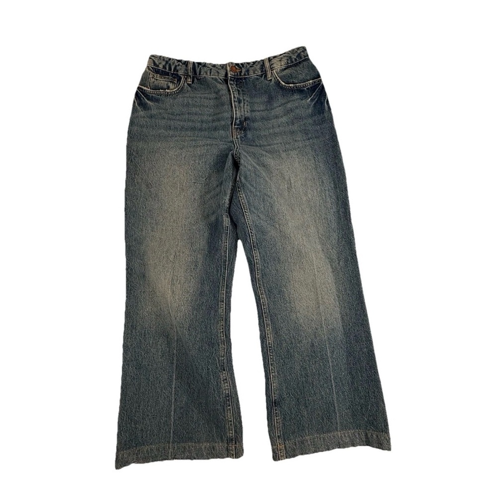 Boden Women's Wide-Leg Flare Jeans in Faded Blue Denim